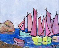 GALWAY SAILS by Paul Bursnall at Ross's Online Art Auctions