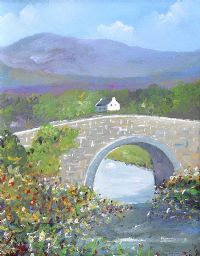 LACKAGH BRIDGE, CREESLOUGH, COUNTY DONEGAL by Sean Lorinyenko at Ross's Online Art Auctions