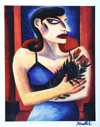 GIRL WITH A ROSE by Graham Knuttel at Ross's Online Art Auctions