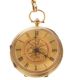 18CT GOLD ENGRAVED OPEN-FACED GENT'S POCKET WATCH WITH 15CT GOLD TASSELLED WATCH CHAIN at Ross's Online Art Auctions