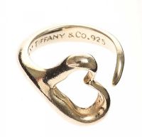 TIFFANY & CO. STERLING SILVER HEART-SHAPED RING at Ross's Online Art Auctions