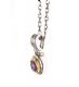 18CT WHITE GOLD AMETHYST AND DIAMOND NECKLACE at Ross's Online Art Auctions