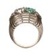 ANTIQUE FRENCH 18CT WHITE GOLD EMERALD AND DIAMOND RING at Ross's Online Art Auctions