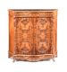 BURR WALNUT SERPENTINE FRONT TWO DOOR SIDE CABINET at Ross's Online Art Auctions
