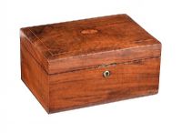 ANTIQUE WALNUT JEWELLERY BOX at Ross's Online Art Auctions