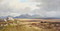 WESTERN LANDSCAPE, COUNTY GALWAY by Maurice Canning Wilks ARHA RUA at Ross's Online Art Auctions