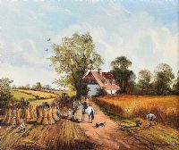 FARMING FAMILY by William Yeaman at Ross's Online Art Auctions