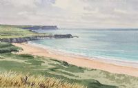WHITEPARK BAY, COUNTY ANTRIM by David Long UWS at Ross's Online Art Auctions