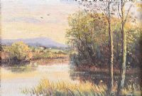 EVENING, LOWER LOUGH ERNE by William Cunningham at Ross's Online Art Auctions