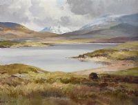 WINTER LOUGH INAGH, CONNEMARA, COUNTY GALWAY by Maurice Canning Wilks ARHA RUA at Ross's Online Art Auctions