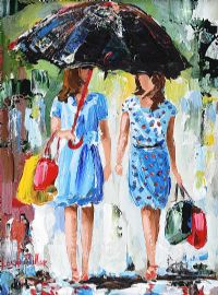 A GOOD DAY SHOPPING by Lorna Millar at Ross's Online Art Auctions