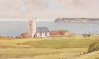 CHURCH AT BALLINTOY, COUNTY ANTRIM by Samuel McLarnon UWS at Ross's Online Art Auctions