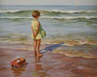 WATCHING THE WAVES by Donal McNaughton at Ross's Online Art Auctions