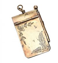 STERLING SILVER WITH GILT POCKET NOTEPAD AND PEN at Ross's Online Art Auctions