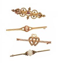 FOUR GEM-SET BROOCHES at Ross's Online Art Auctions