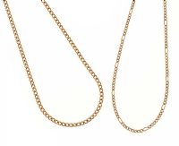 TWO 9CT GOLD CHAINS at Ross's Online Art Auctions