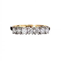 18CT GOLD DIAMOND SEVEN STONE RING at Ross's Online Art Auctions
