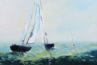 SAILING ON A CLEAR DAY by Hannah O'Hanlon at Ross's Online Art Auctions