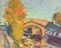 DUBLIN CANAL by Norman Teeling at Ross's Online Art Auctions