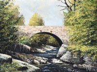 OLD STONE BRIDGE by Liam Reilly at Ross's Online Art Auctions