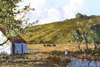 THE BYRE POND, KILLINCHY by Hugh McIlfatrick at Ross's Online Art Auctions