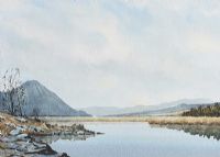 ERRIGAL MOUNTAIN, DONEGAL by Wilfred Haughton RUA at Ross's Online Art Auctions