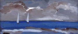 SAILING UNDER DARK SKIES by Markey Robinson at Ross's Online Art Auctions