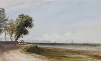 VIEW OF BANGOR & BELFAST LOUGH by Attributed to William Nicholl at Ross's Online Art Auctions