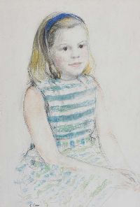 PORTRAIT OF A YOUNG GIRL by Tom Carr HRHA HRUA at Ross's Online Art Auctions
