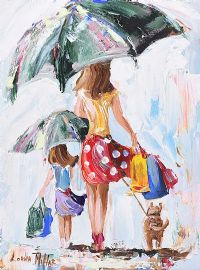 SHOPPING WITH MUM by Lorna Millar at Ross's Online Art Auctions