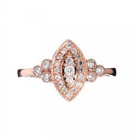 9CT ROSE GOLD DIAMOND RING at Ross's Online Art Auctions