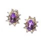 9CT GOLD AMETHYST AND DIAMOND SUITE OF JEWELLERY at Ross's Online Art Auctions