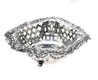 ANTIQUE STERLING SILVER PIERCED DISH at Ross's Online Art Auctions