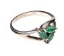 STERLING SILVER RING SET WITH EMERALD at Ross's Online Art Auctions