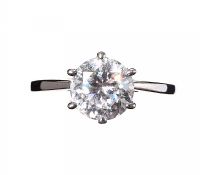 STERLING SILVER AND CUBIC ZIRCONIA RING at Ross's Online Art Auctions