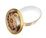 ROYAL CROWN DERBY 'OLD IMARI' GLAZED LIDDED DISH WITH GOLD LUSTRE at Ross's Online Art Auctions
