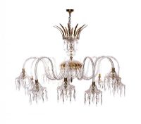 TYRONE CRYSTAL CHANDELIER at Ross's Online Art Auctions