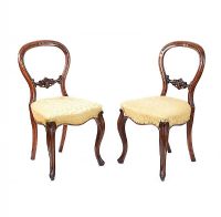 PAIR OF VICTORIAN BALLOON BACK BEDROOM CHAIRS at Ross's Online Art Auctions