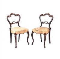 PAIR OF ROSEWOOD OCCASIONAL CHAIRS at Ross's Online Art Auctions