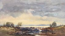 EVENING, STRANGFORD LOUGH by Rowland Hill RUA at Ross's Online Art Auctions