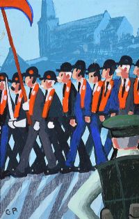 ORANGE MEN by Cupar Pilson at Ross's Online Art Auctions