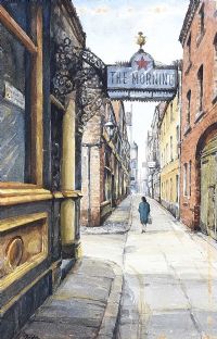 THE MORNING STAR, POTTINGERS ENTRY, BELFAST by Jim Dunlop at Ross's Online Art Auctions