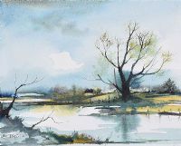 TREE REFLECTIONS by Leo Toye at Ross's Online Art Auctions