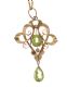 EDWARDIAN MID-CARAT WEIGHT PERIDOT AND SEED PEARL PENDANT ON 18CT GOLD CHAIN at Ross's Online Art Auctions