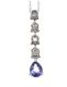 18CT WHITE GOLD TANZANITE DIAMOND PENDANT ON A 9CT WHITE GOLD CHAIN at Ross's Online Art Auctions