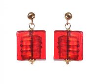 MURANO GLASS BEADED EARRINGS WITH GOLD-TONE FITTINGS at Ross's Online Art Auctions