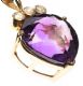 18CT GOLD AMETHYST AND WHITE SAPPHIRE PENDANT at Ross's Online Art Auctions