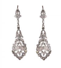 SILVER AND MARCASITE DROP EARRINGS at Ross's Online Art Auctions