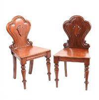 PAIR OF VICTORIAN HALL CHAIRS at Ross's Online Art Auctions