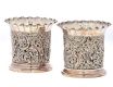 PAIR OF SILVER FERN POTS at Ross's Online Art Auctions
